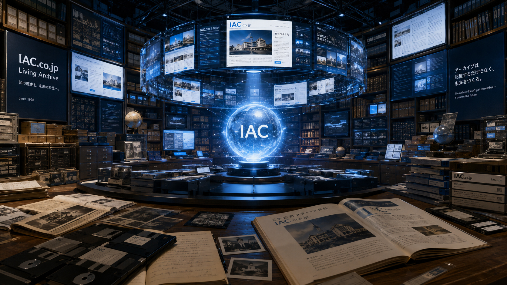 IAC.co.jpが生きた記録室として未来へ続いていく場面