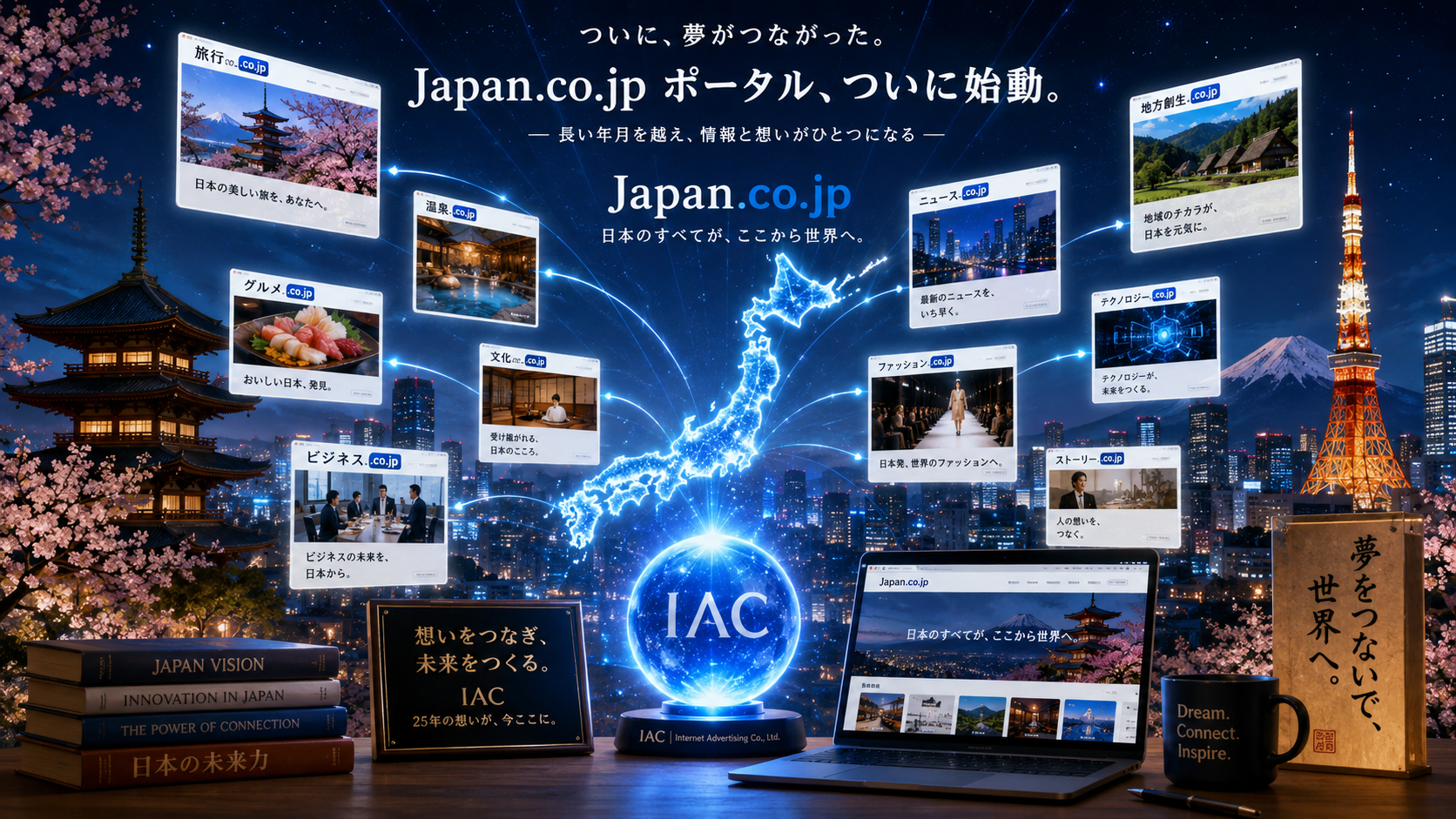 Japan.co.jpポータルがAIによってページと画像を持ち始める場面