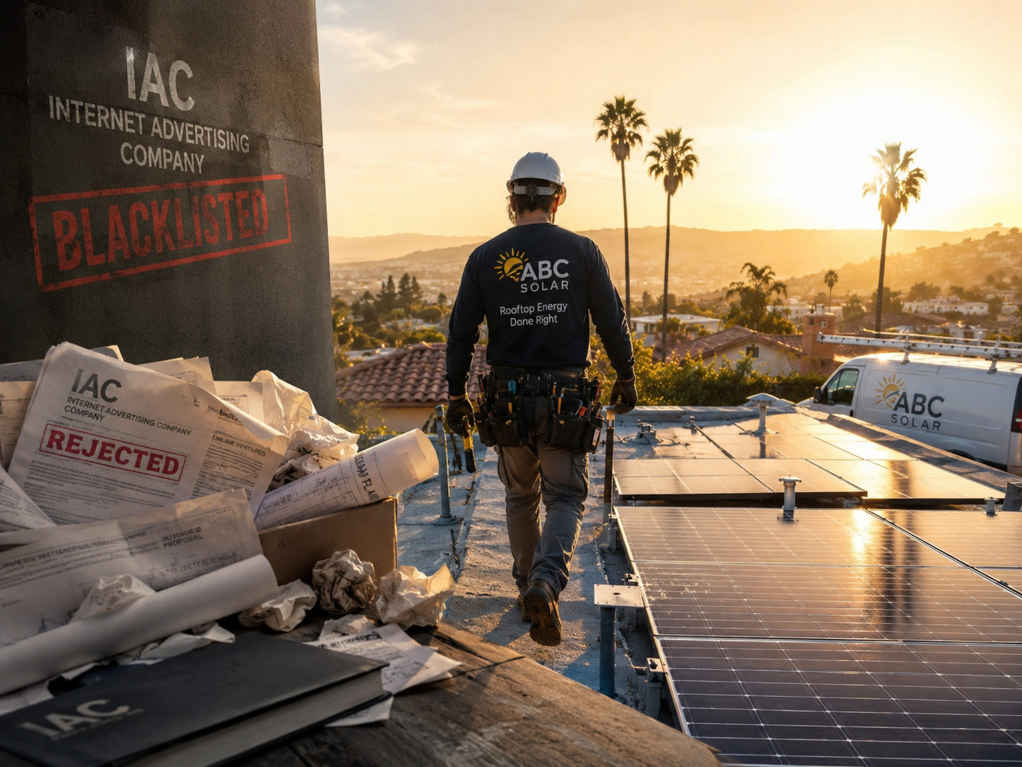 ブラックリストの後、ABC Solarの太陽光の仕事へ向かう人生の転換