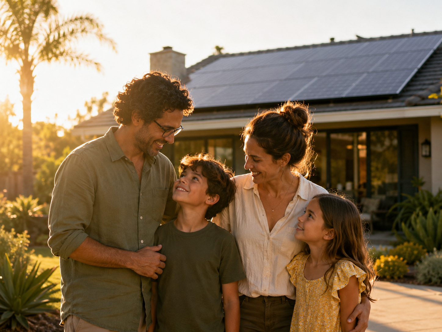 父親としての家族を守る感覚からABC Solarの太陽光住宅へつながる場面