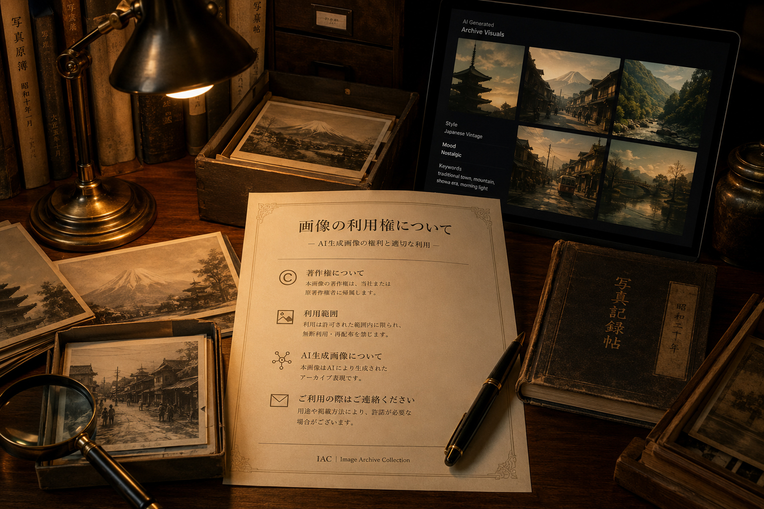 IAC.co.jpの画像利用と生成画像の権利を示す権利文書