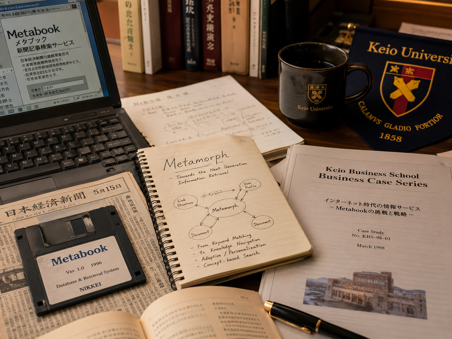 MetabookからMetamorphと慶應大学ビジネスケースへつながる場面
