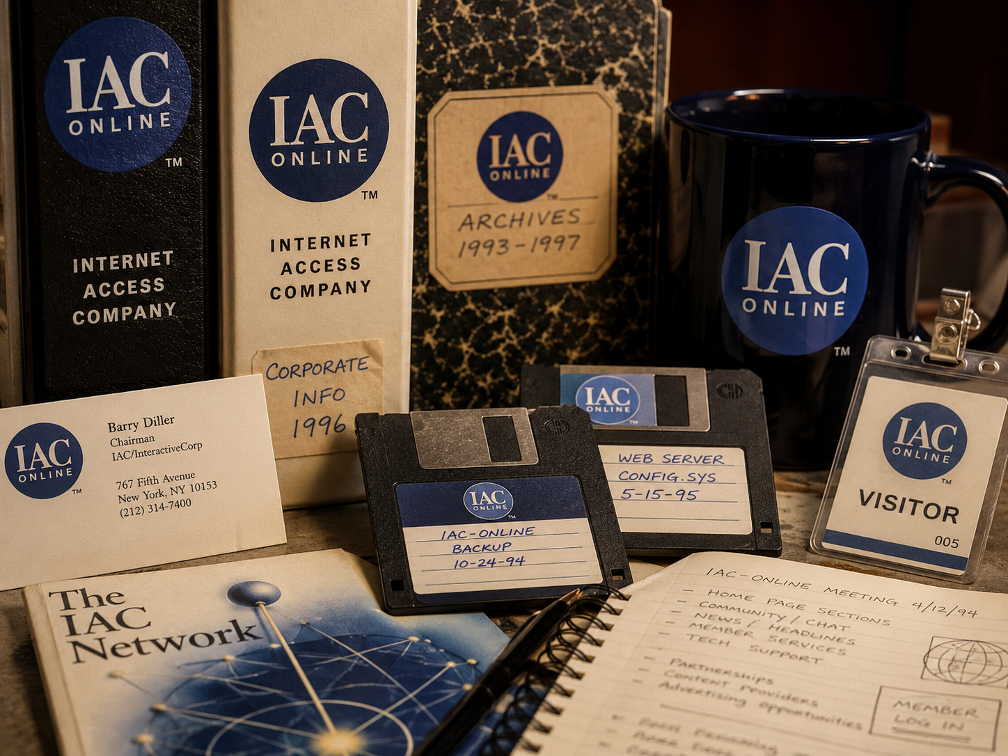 青いボールの中にIACの文字が入ったIAC-Onlineのロゴ