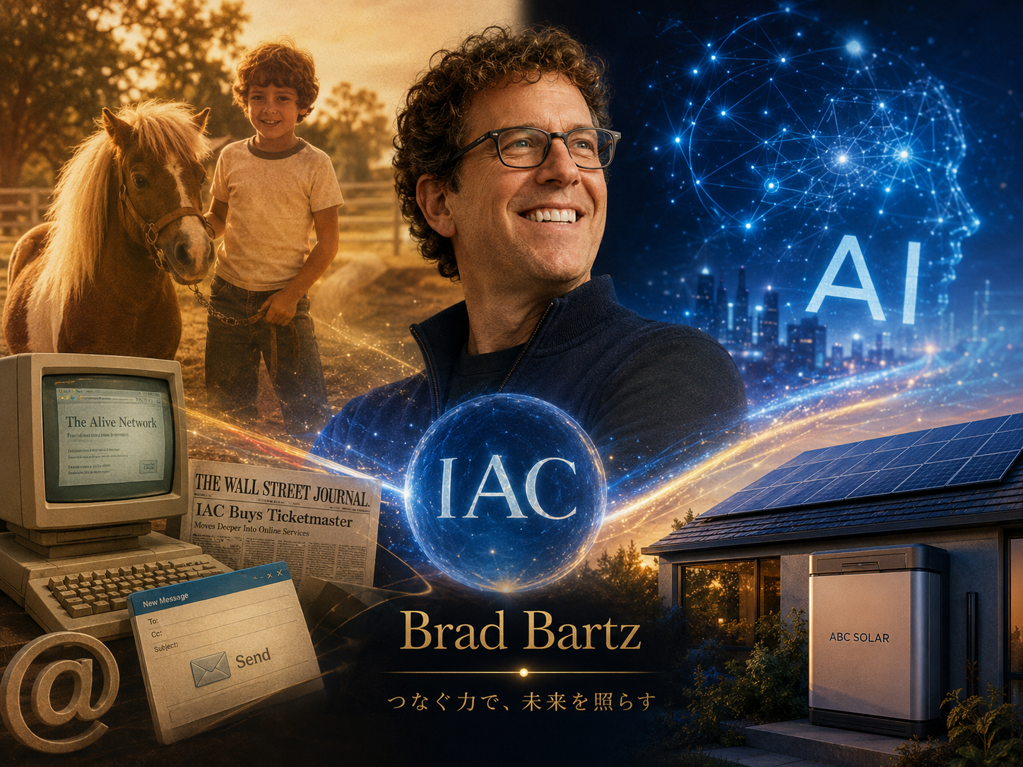 Brad Bartzの人物ページを示すポニー、IAC、太陽光、AIのカード画像