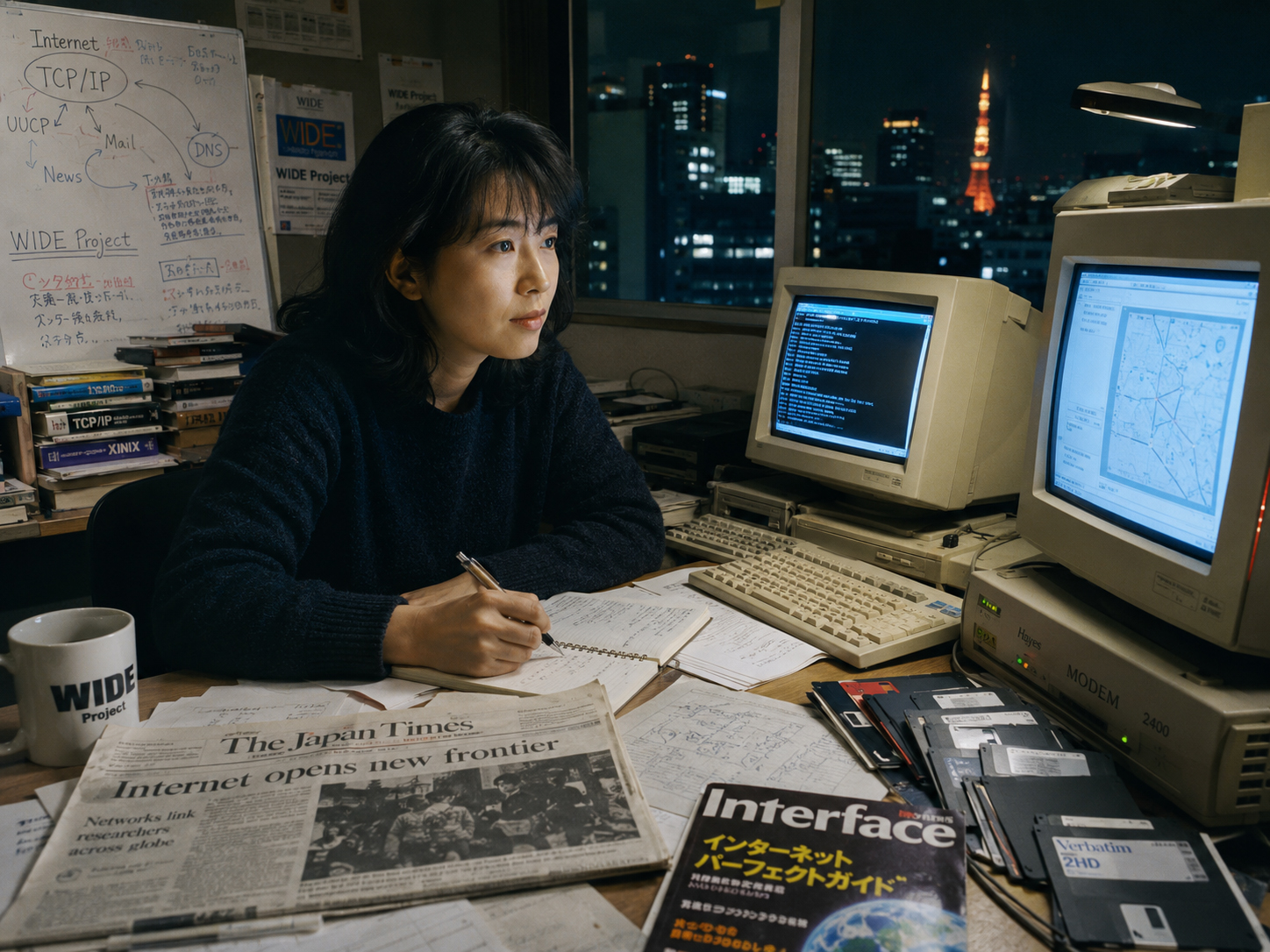 初期インターネットのオフィスでTomokoが関わっていた記憶