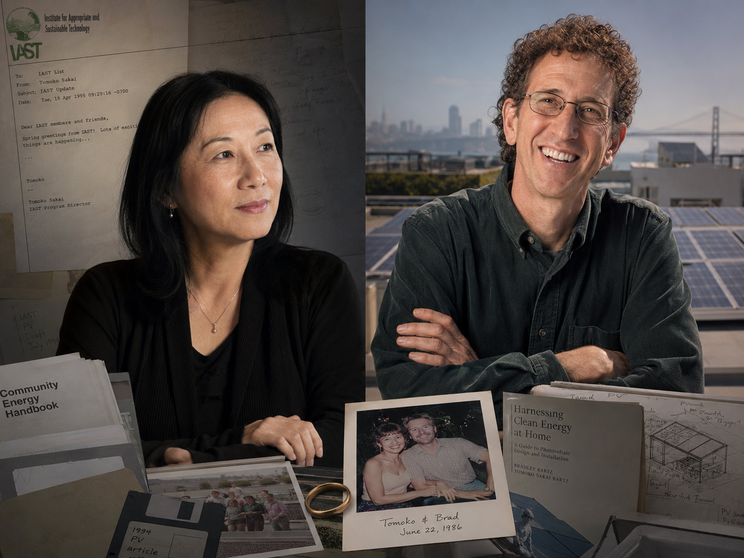 Brad BartzとTomoko Sakai Bartzの人生と仕事を対で表すポートレート