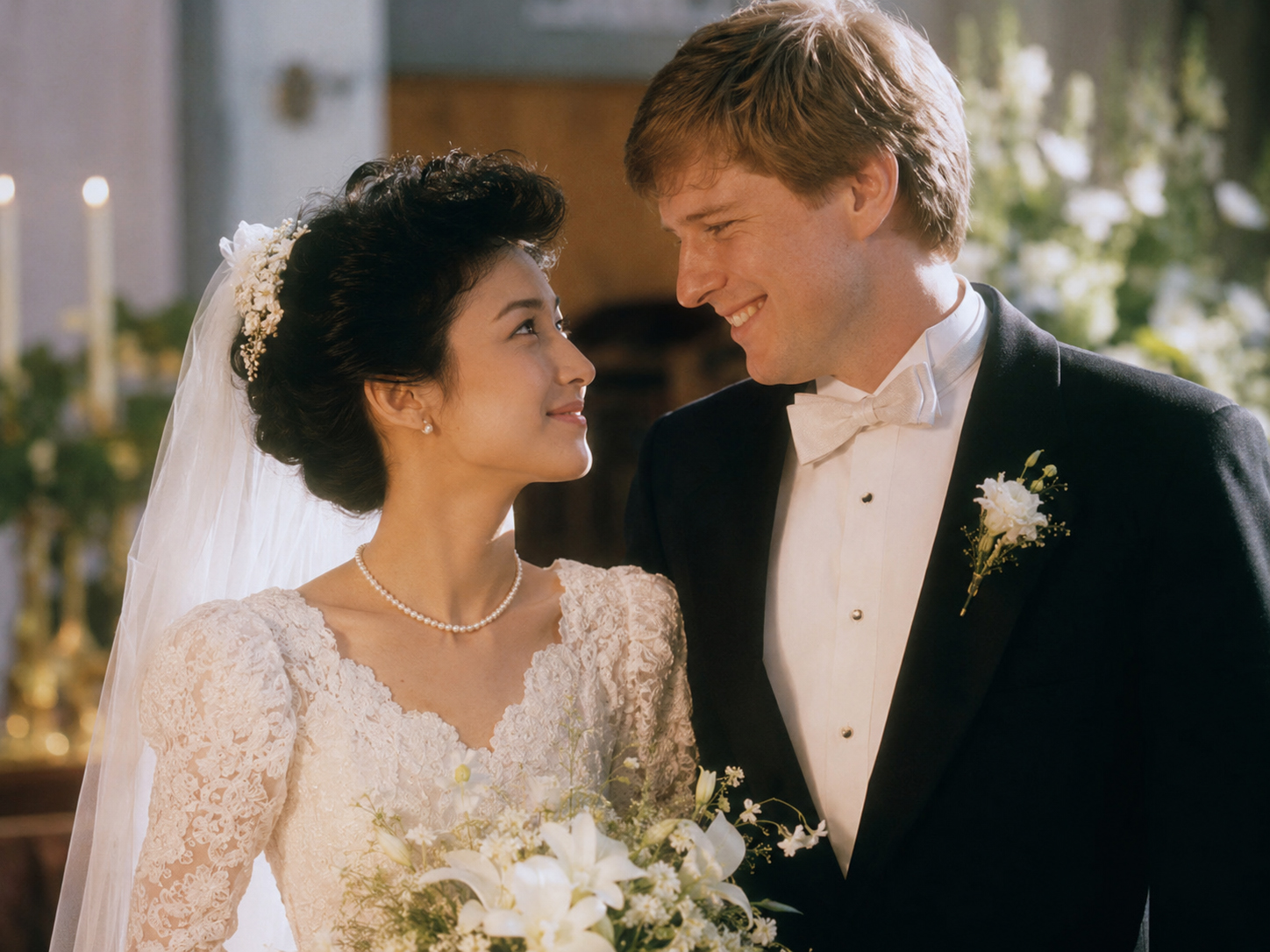 1992年7月12日の結婚とBradとTomokoの人生の中心を象徴する場面
